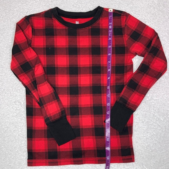 Gap organically grown cotton red black snug fit pajamas size 10 - Picture 2 of 7